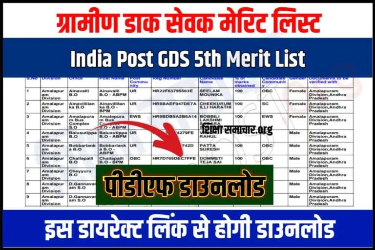 India Post GDS 5th Merit List 2023: बड़ी खुशखबरी जीडीएस की 5वी मेरिट लिस्ट इस दिन जारी करेगा डाक विभाग @indiapostgdsonline.gov.in